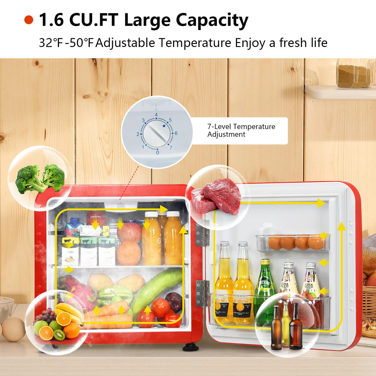 1.6 Cubic Feet Compact Refrigerator White Q5470