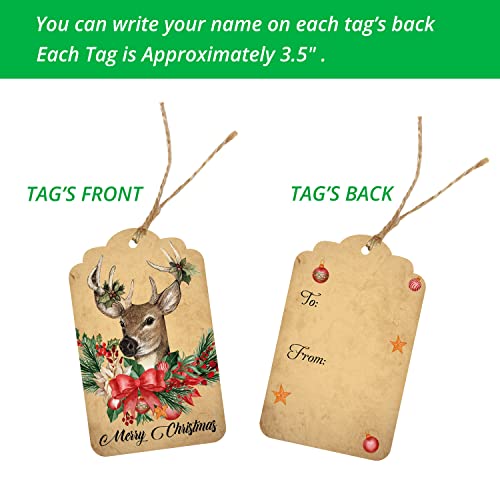 60 Count Christmas Gift Tags with String Z69368