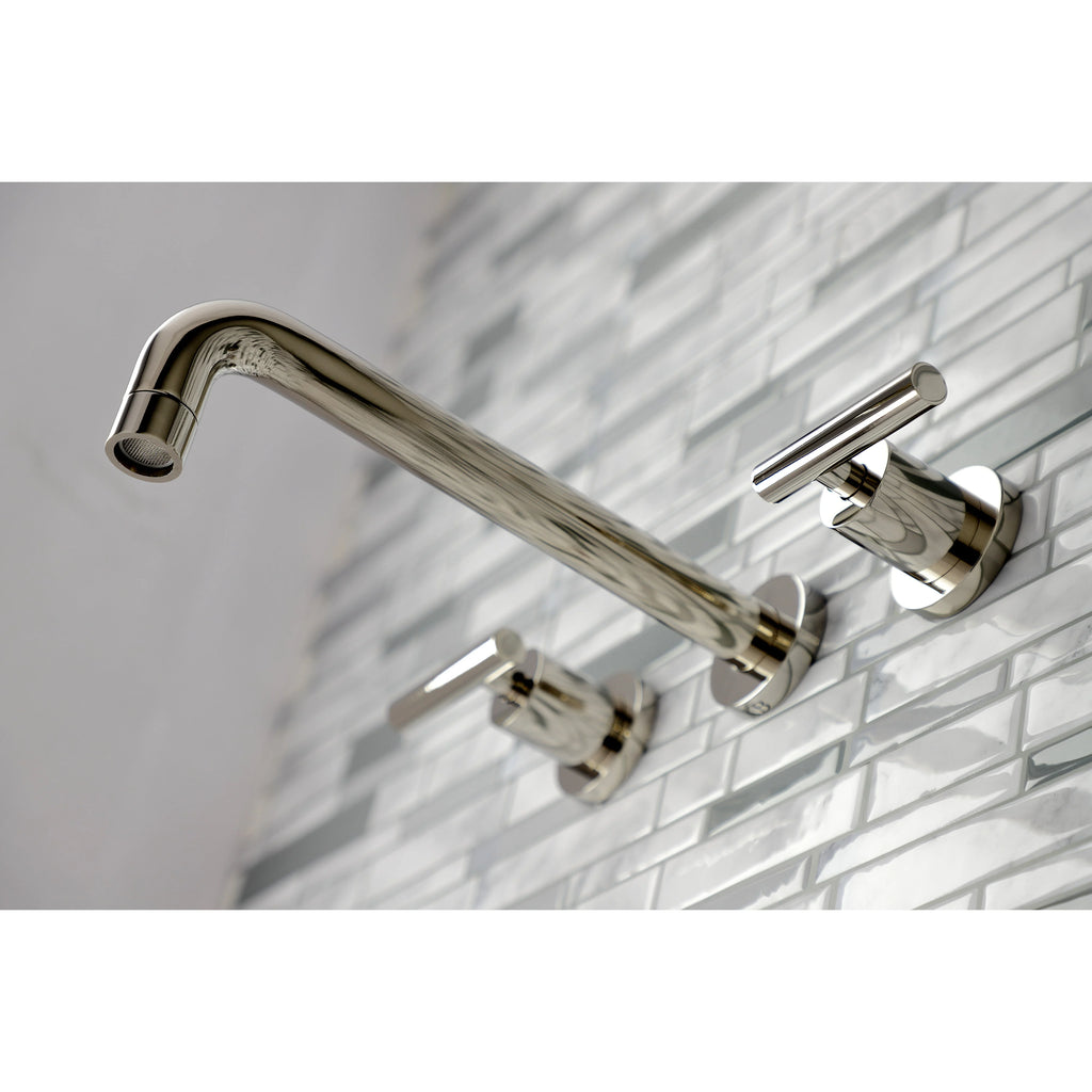 2-Handle Wall Mount Roman Tub Faucet Brushed Brass K178