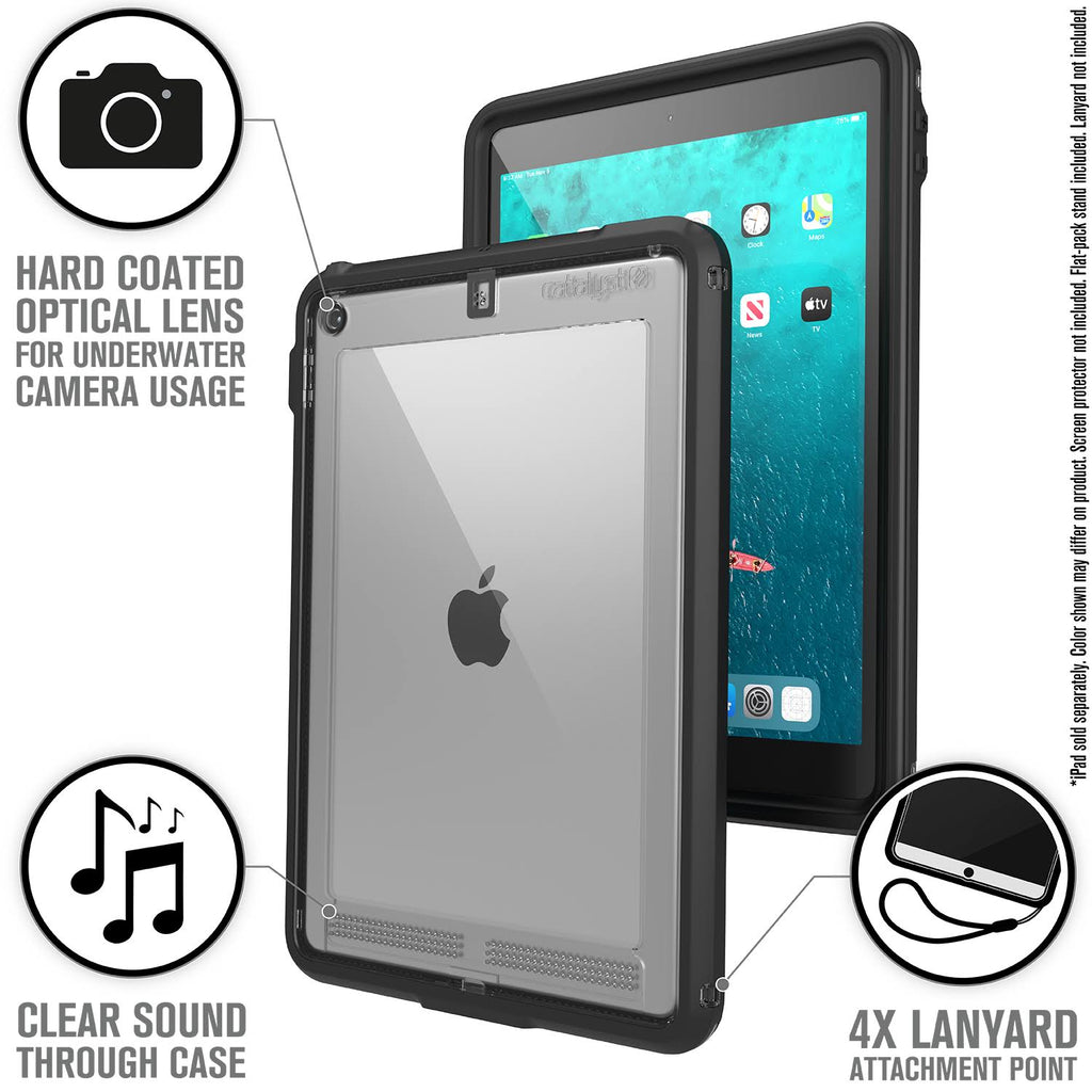 Black Waterproof Case for iPad 10.2in 7th Gen H3345