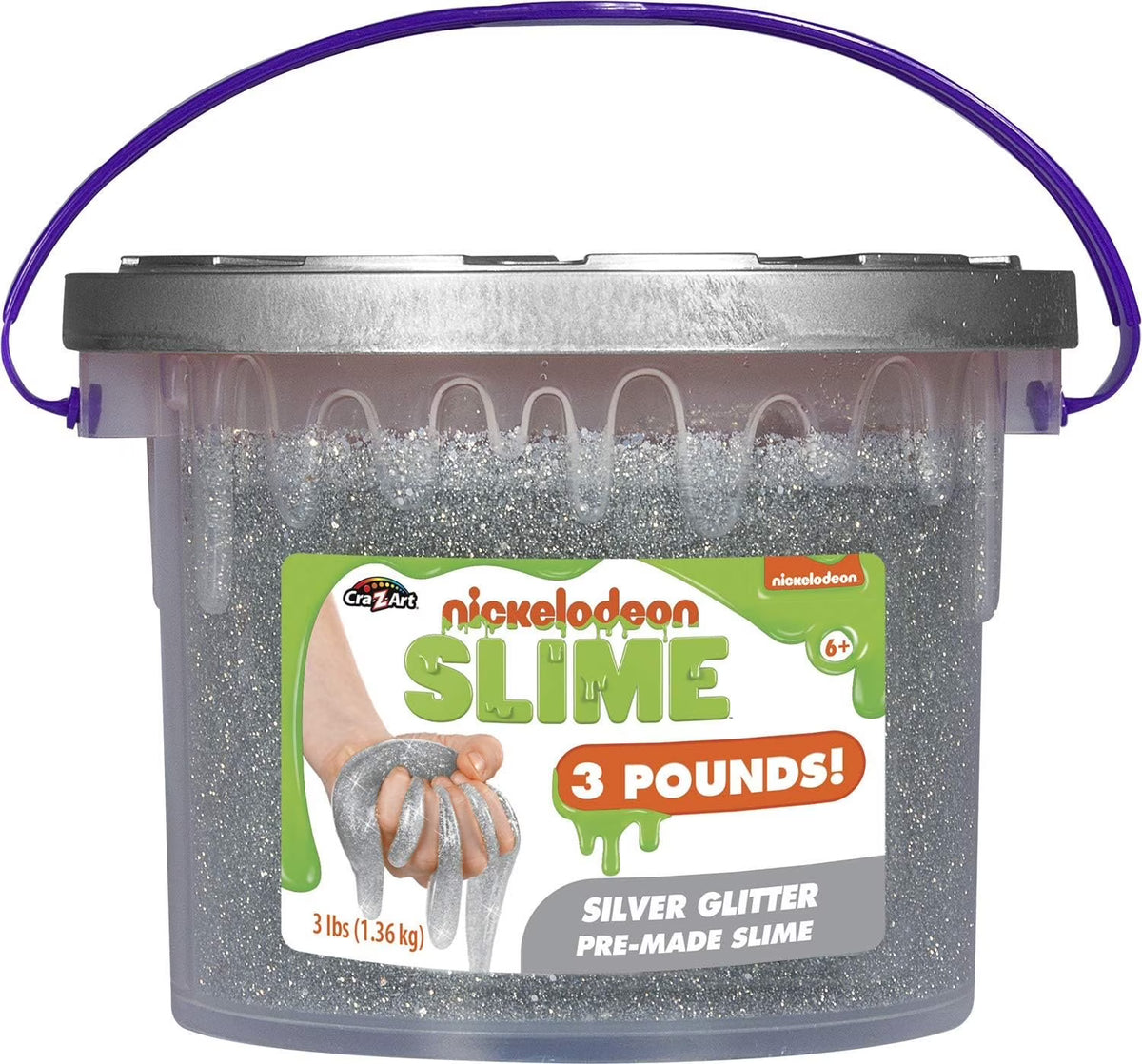 Silver Glitter Slime Bucket S620