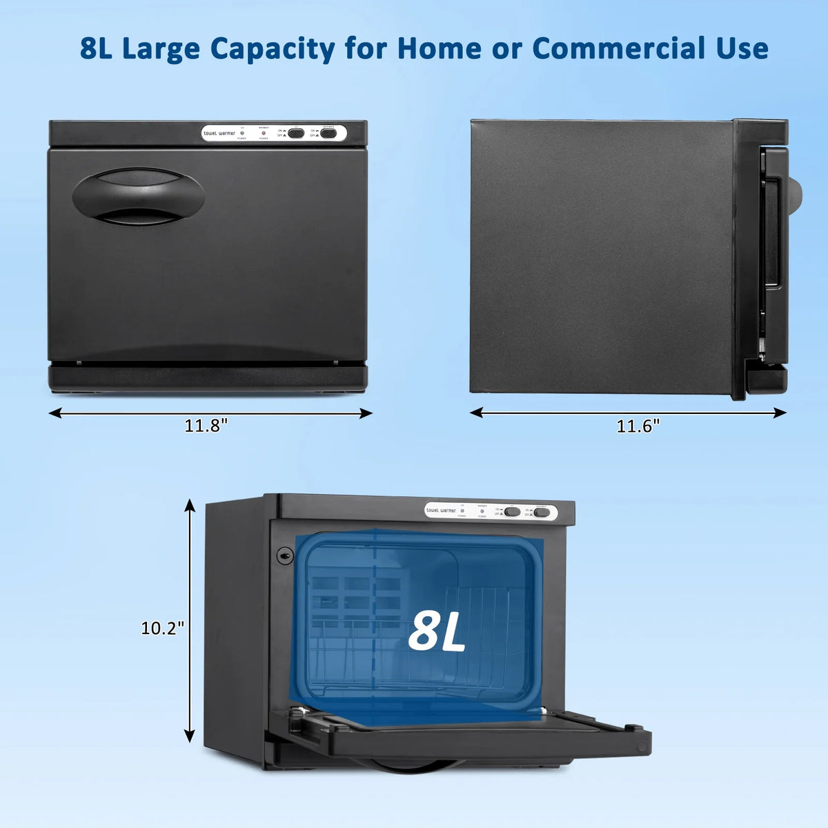 Black 8L Towel Warmer A29025