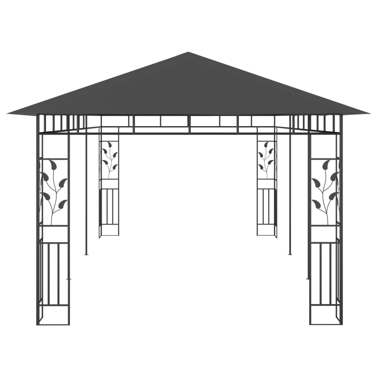 Anthracite Gazebo with Mosquito Net K707443