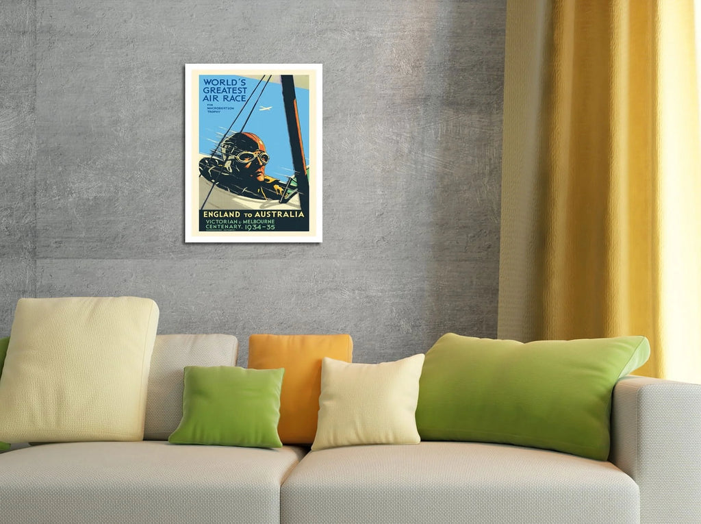 Vintage Aviation Poster Japanese Rice Paper Art Print 17 x 22 in D2592
