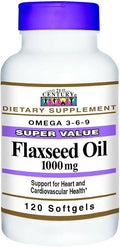 Flaxseed Oil 1000mg Softgels 120 Count 4 Pack S5480