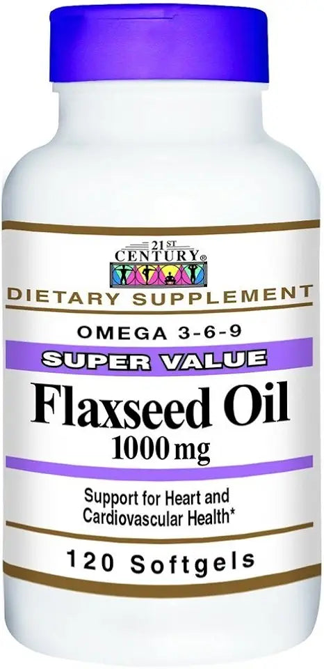 Flaxseed Oil 1000mg Softgels 120 Count 4 Pack S5480