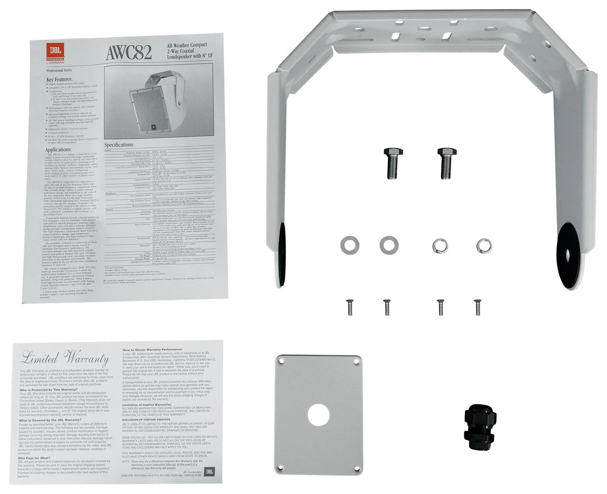 8" White Indoor/Outdoor Surface Mount Speakers L6441