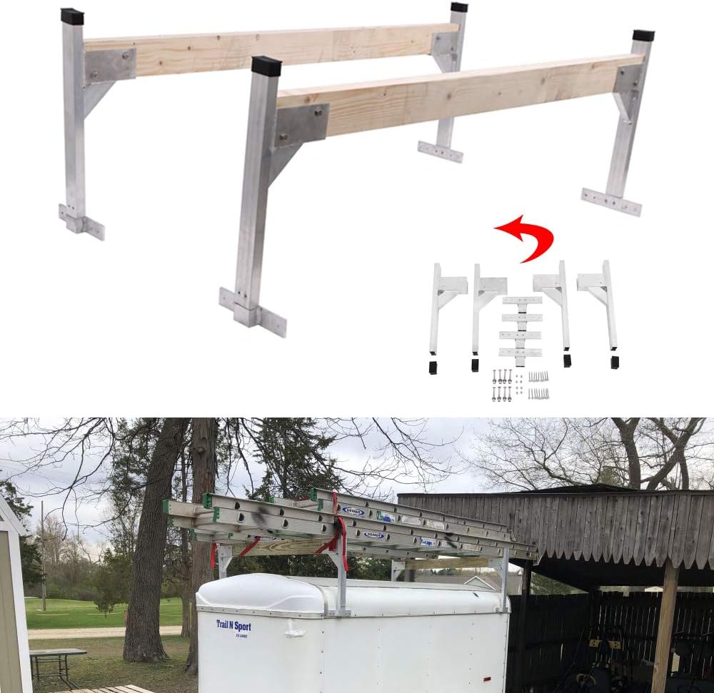 Adjustable Aluminum Roof Ladder Rack Bracket Kit B9203