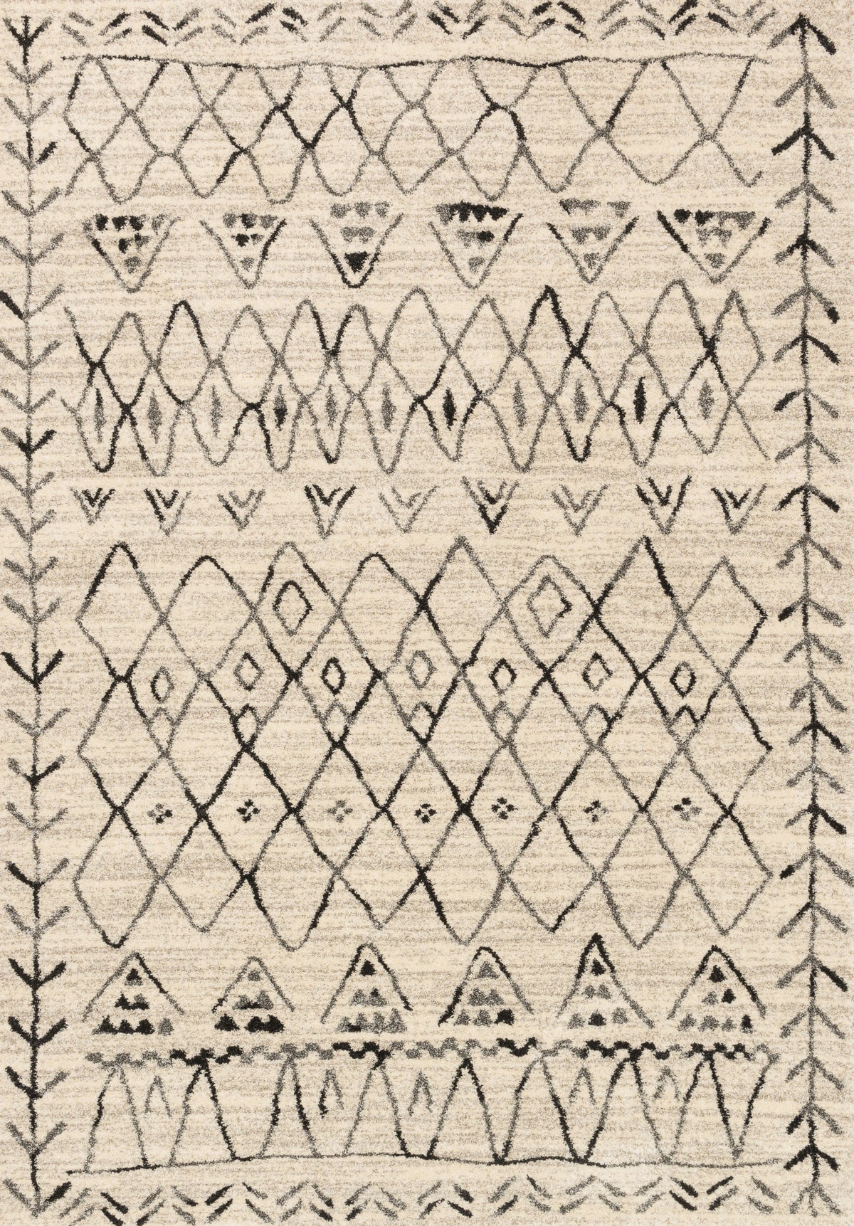 Heather Gray Black Rug D65817