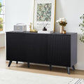 Walnut 3 Door Fluted Sideboard Buffet Cabinet L221