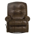 Brown Polyester Swivel Glider Recliner D8688