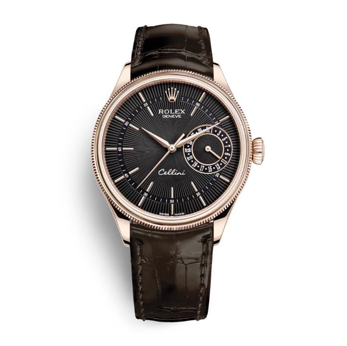 Brown Leather Strap Multicolor Dial Time Date M199