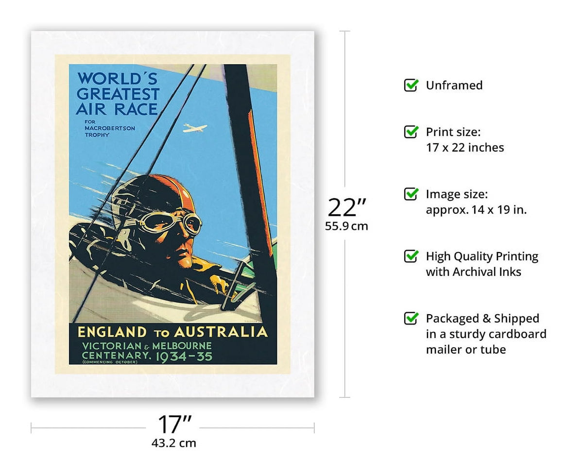 Vintage Aviation Poster Japanese Rice Paper Art Print 17 x 22 in D2592