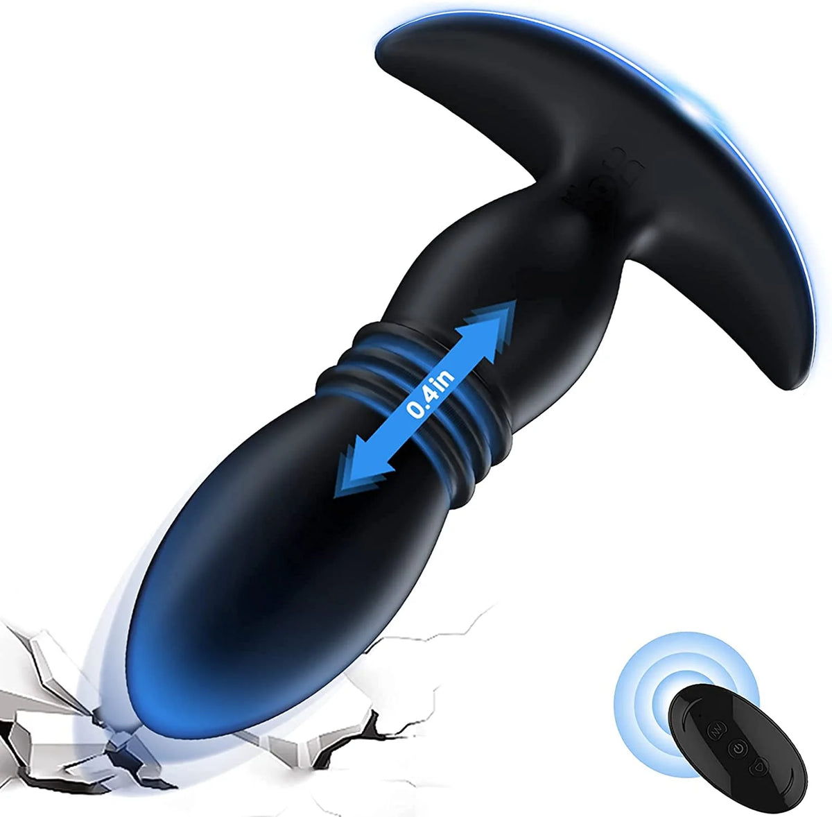 2in 1 Prostate Massager 7 Thrusting Modes Waterproof Y954265
