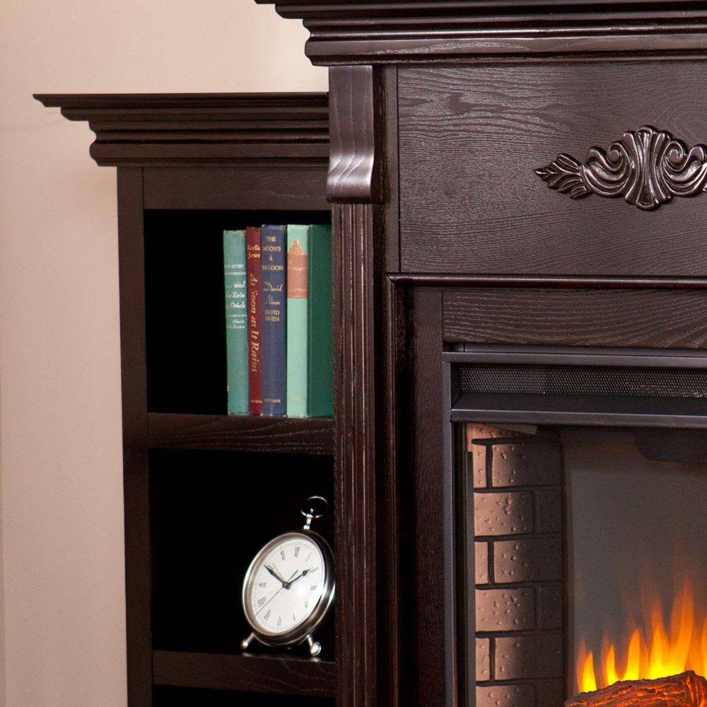 Freestanding Electric Fireplace with Bookcases X86786