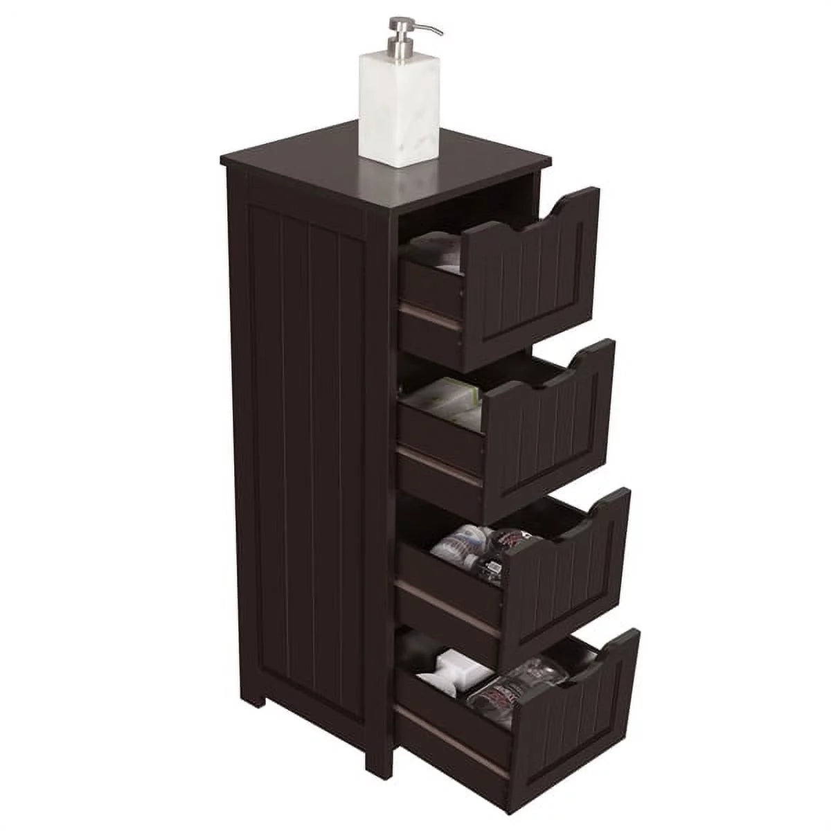 Wooden Storage Cabinet Organizer with 4 Drawers L22303