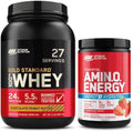 Whey Protein Powder Chocolate Peanut Butter and Amino Energy Plus Hydration Strawberry Burst L549