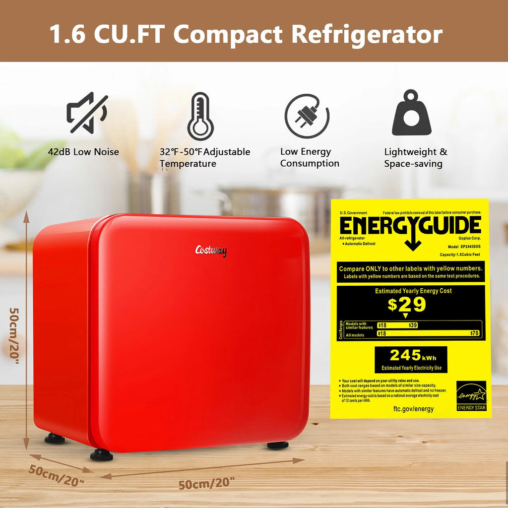1.6 Cubic Feet Compact Refrigerator White Q5470