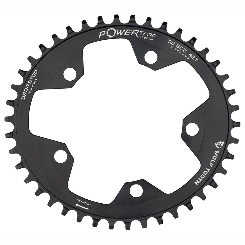 Black Elliptical Chainring 40T x 110 BCD R88877