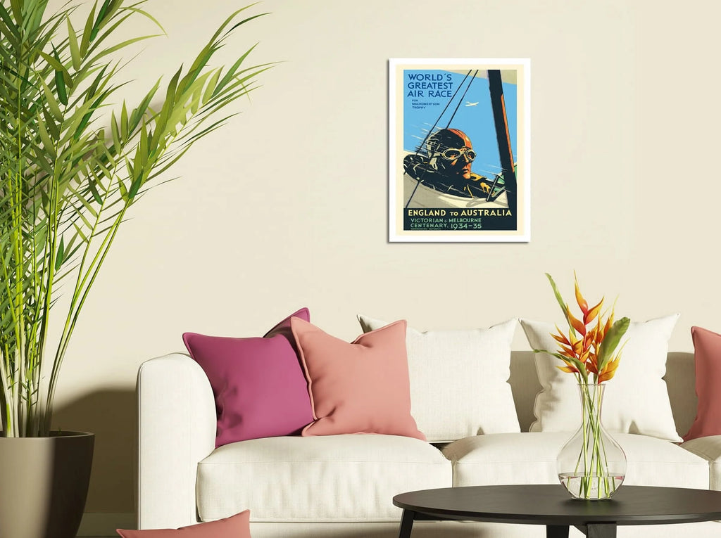 Vintage Aviation Poster Japanese Rice Paper Art Print 17 x 22 in D2592