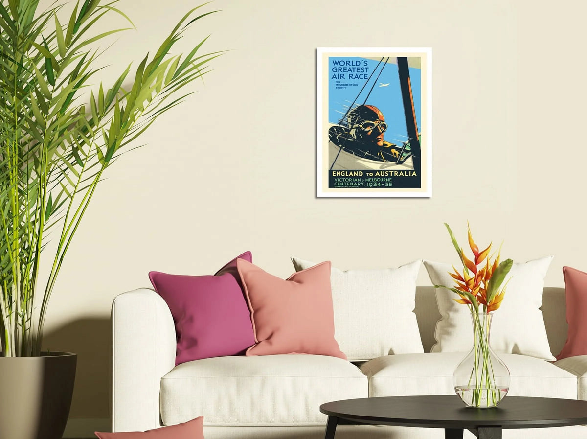 Vintage Aviation Poster Japanese Rice Paper Art Print 17 x 22 in D2592