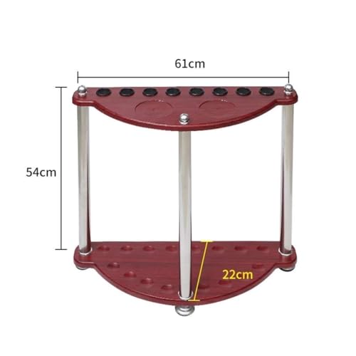 Wall-Mounted Wooden Pool Cue Rack for 8 Cues E29212