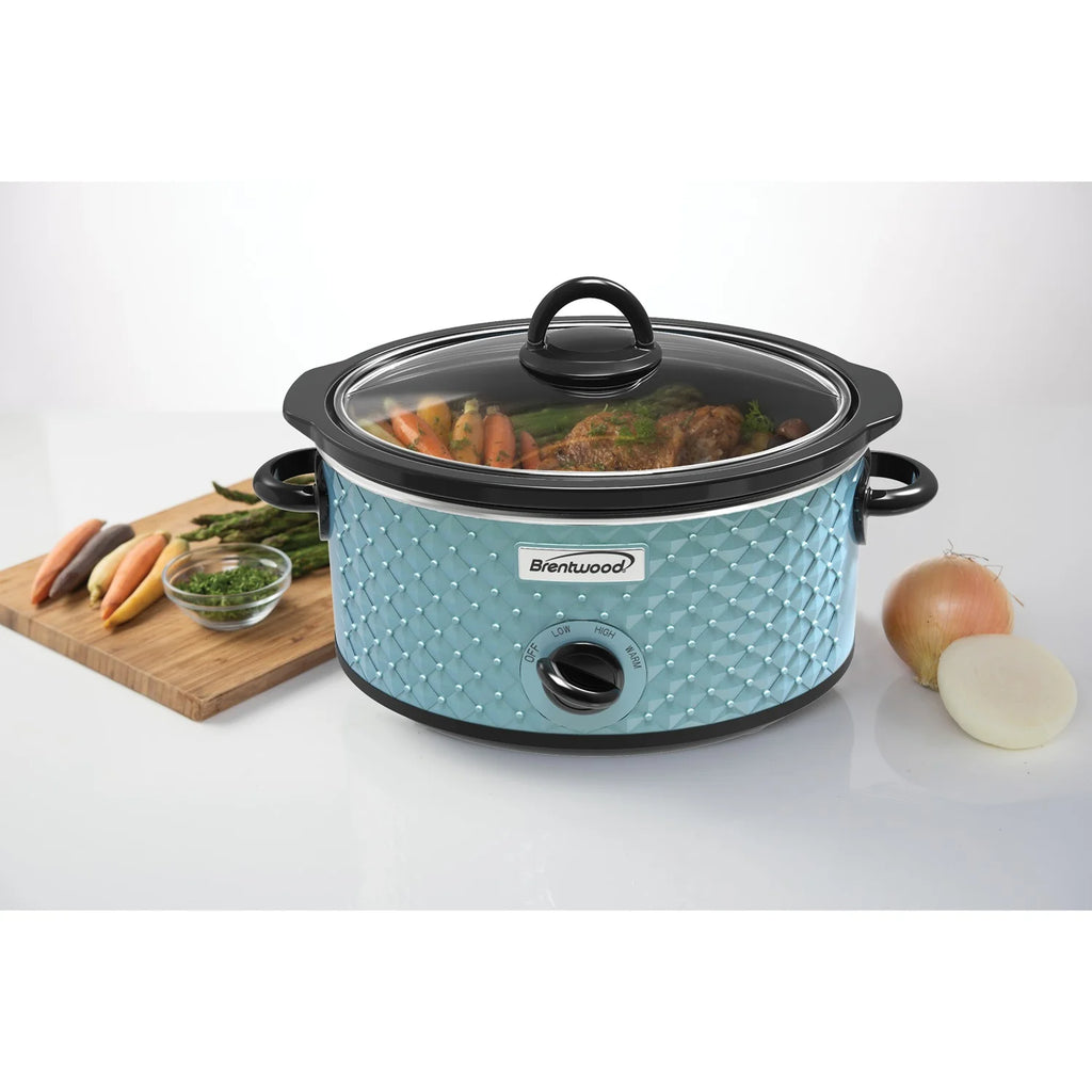 3.5-Quart Diamond-pattern Slow Cooker R198