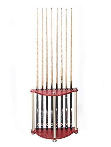Wall-Mounted Wooden Pool Cue Rack for 8 Cues E29212