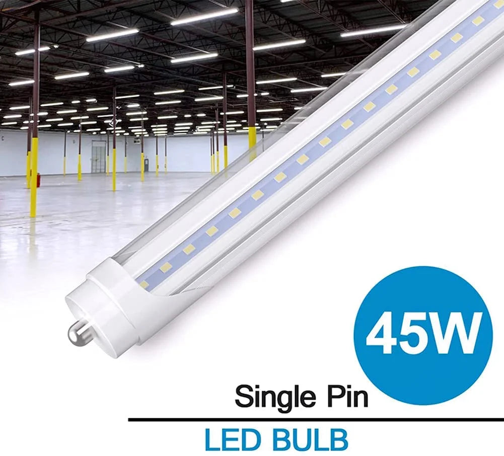 T8 LED Tube Light 8ft Fa8, 45W 5000K, 8-Pack C38087