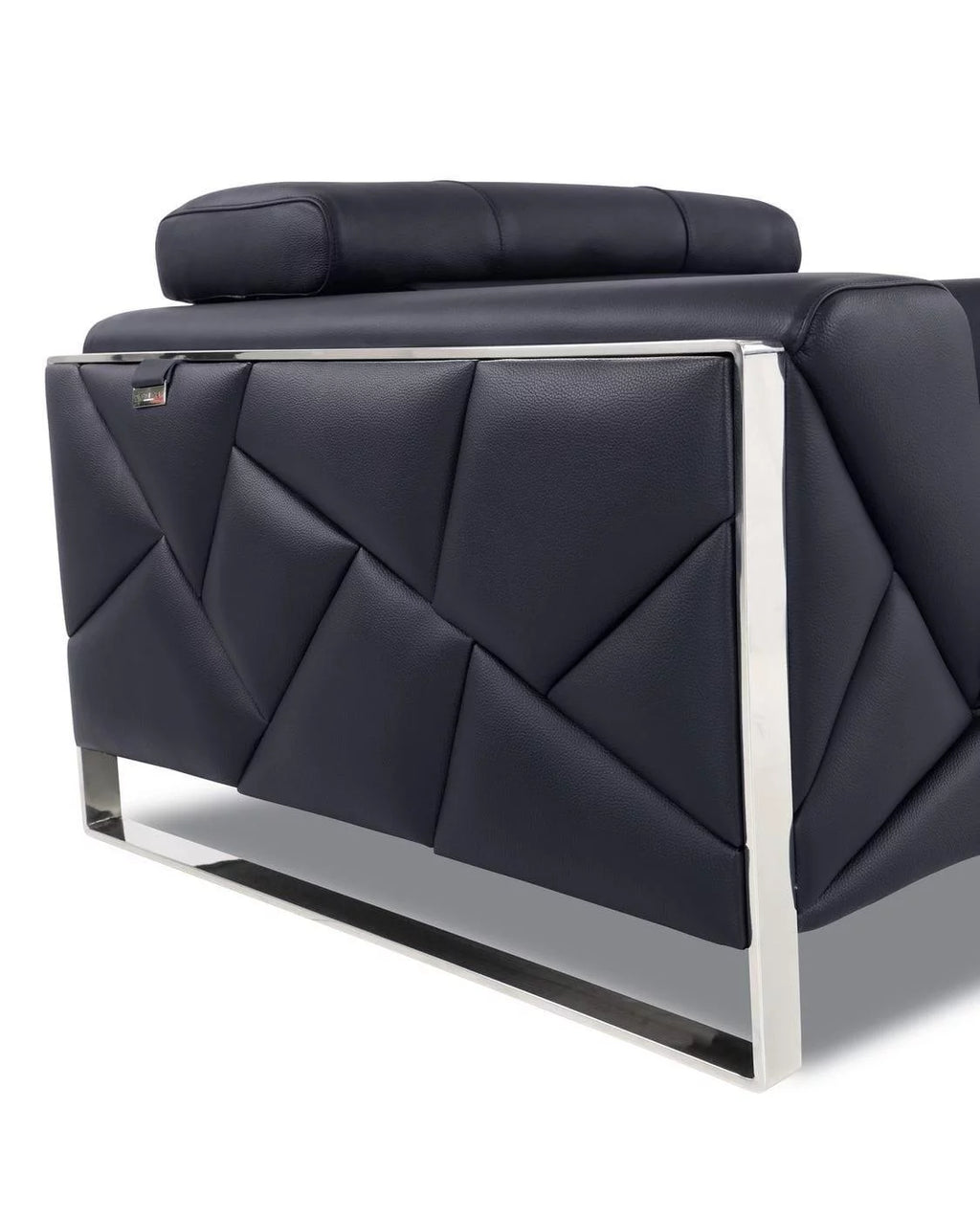 Black Genuine Italian Leather Loveseat A480