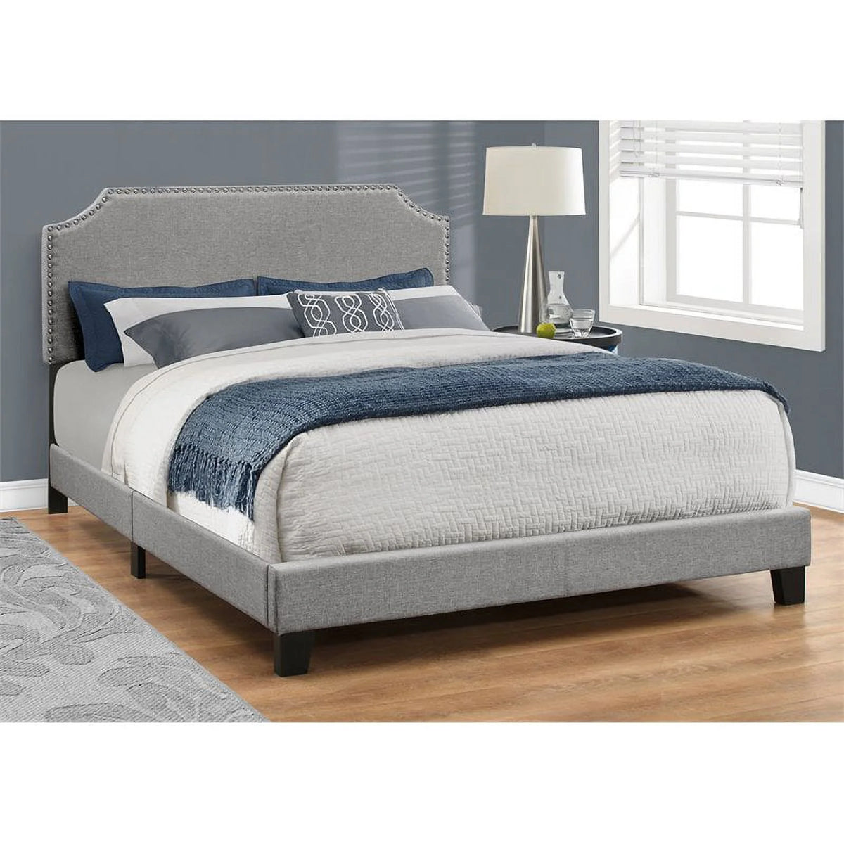 Queen Upholstered Platform Bed Frame J515431