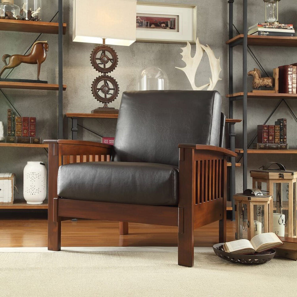Olive Microfiber Mission Chair M866
