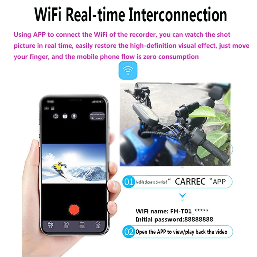 Waterproof 1080P Bike Helmet Camera L424