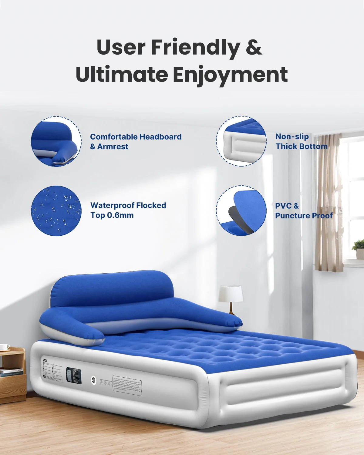 Queen Air Mattress with Built-in Pump K9719