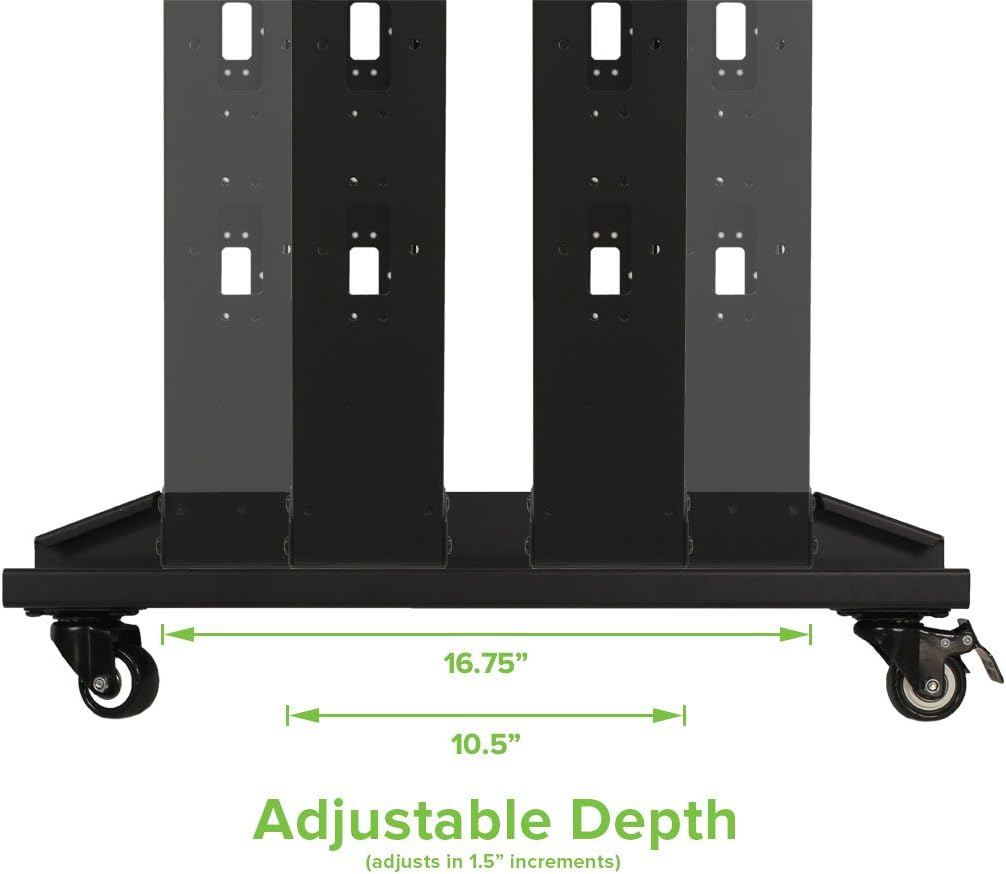 4-Post Open Frame Server Rack with Casters W111
