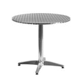 31.5-inch Round Aluminum Indoor Outdoor Table with Base S439