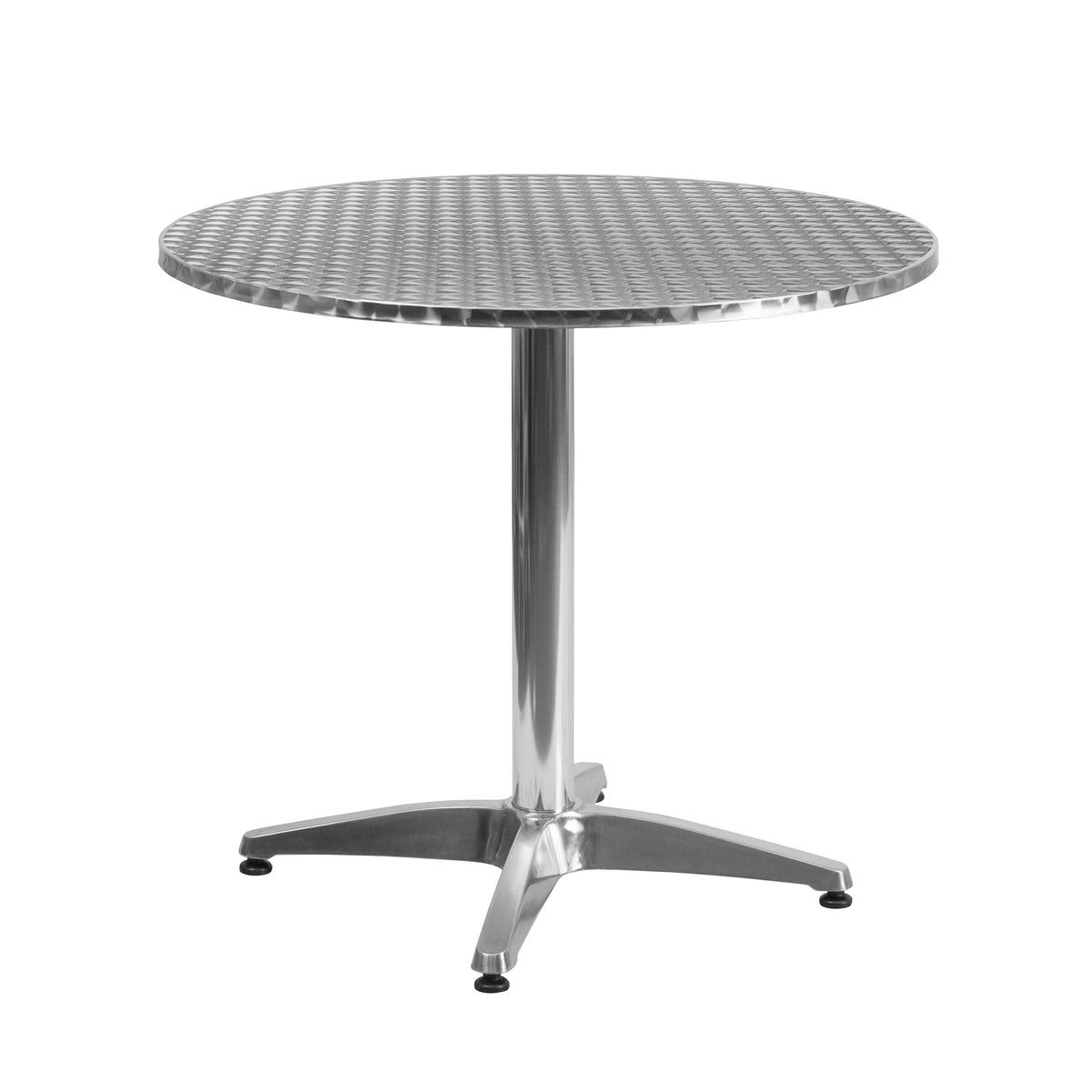 31.5-inch Round Aluminum Indoor Outdoor Table with Base S439