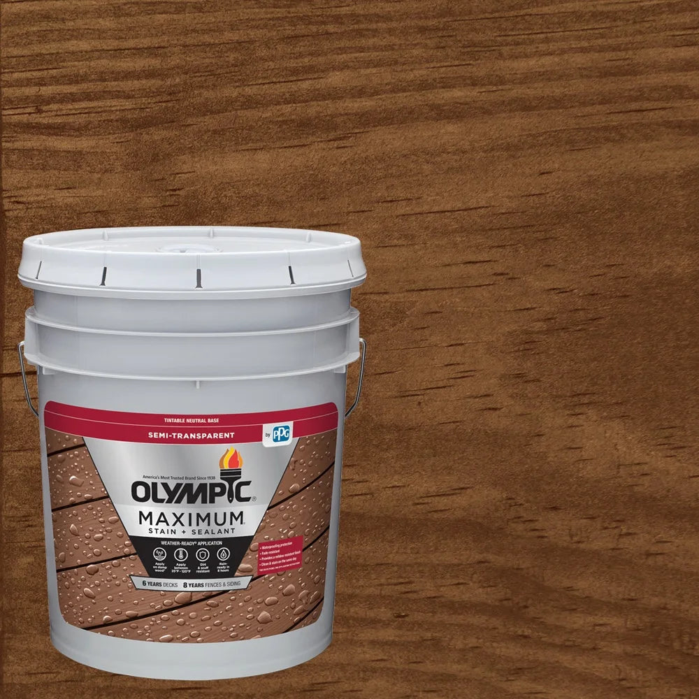 5 gal. Teak Semi-Transparent Exterior Stain and Sealer C4328