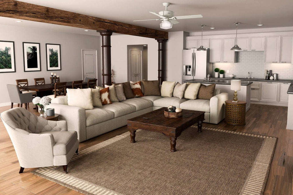 Fresh White Ceiling Fan with Light B6883