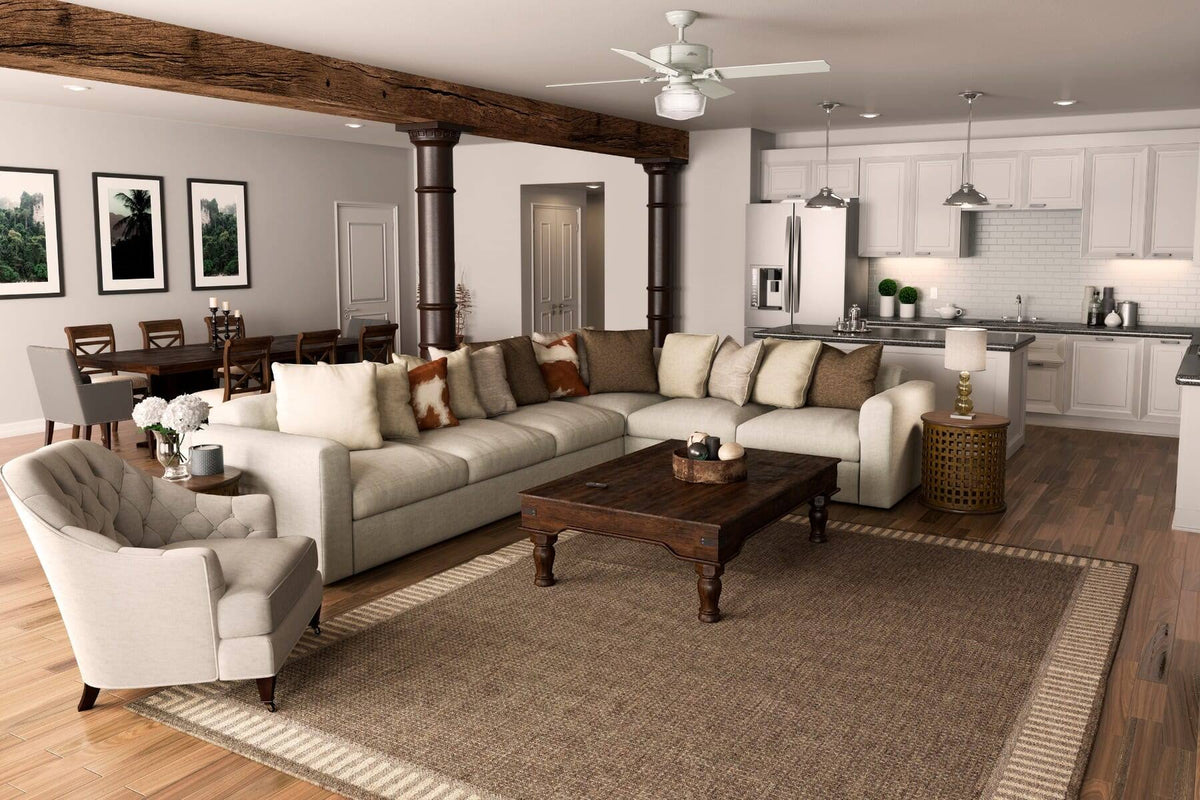 Fresh White Ceiling Fan with Light B6883