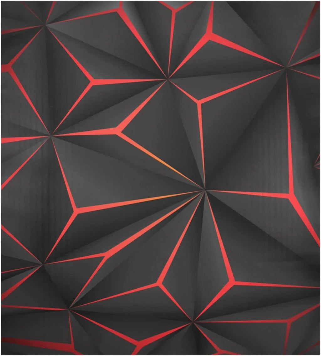 Black 3D Geometric Dishwasher Magnet Sticker X1471
