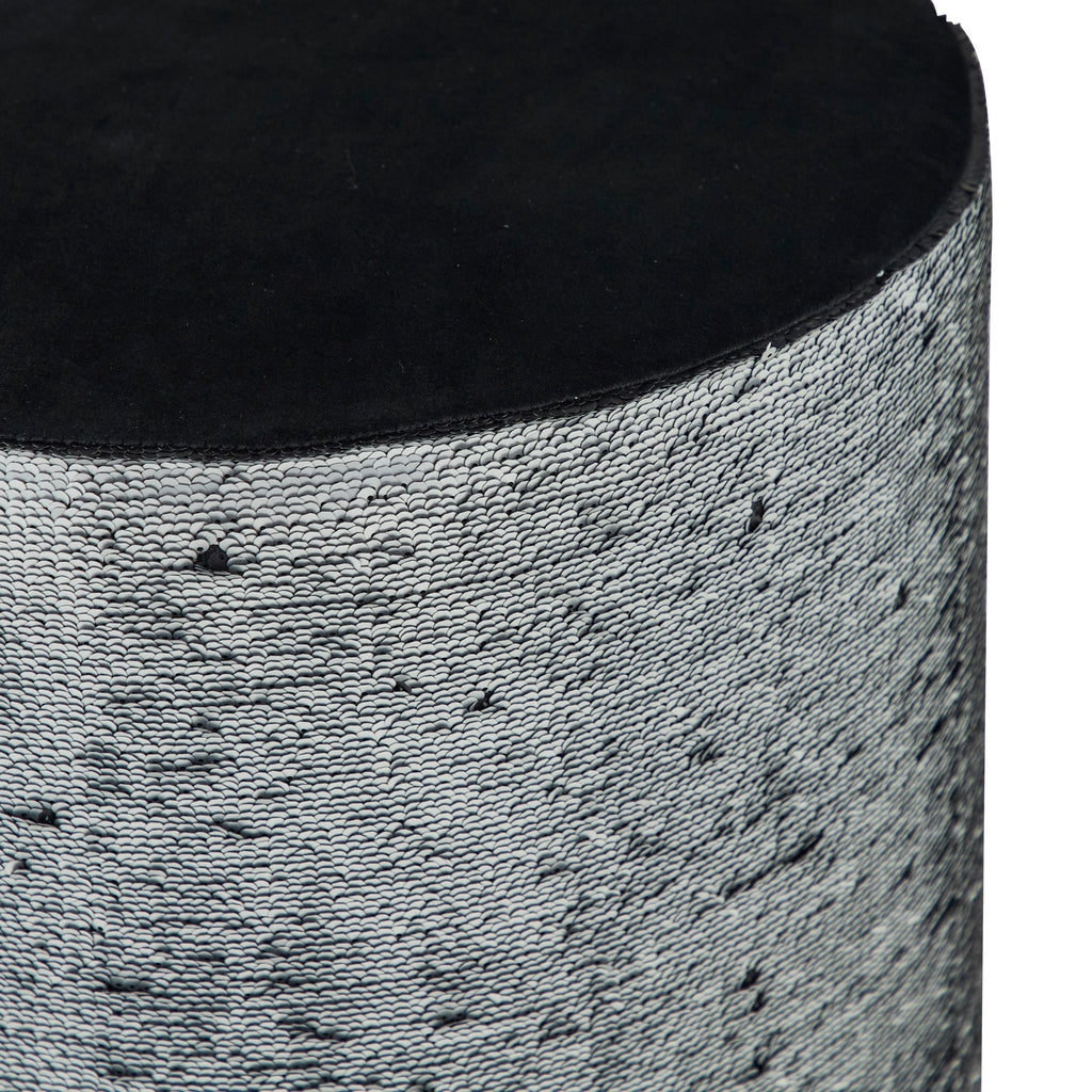 Black Wood Stool 18" E2789