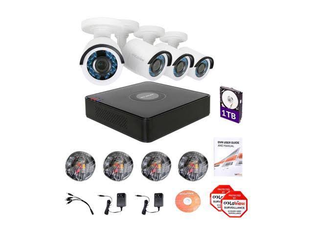 4CH 1080p HD Security Cameras Z43722