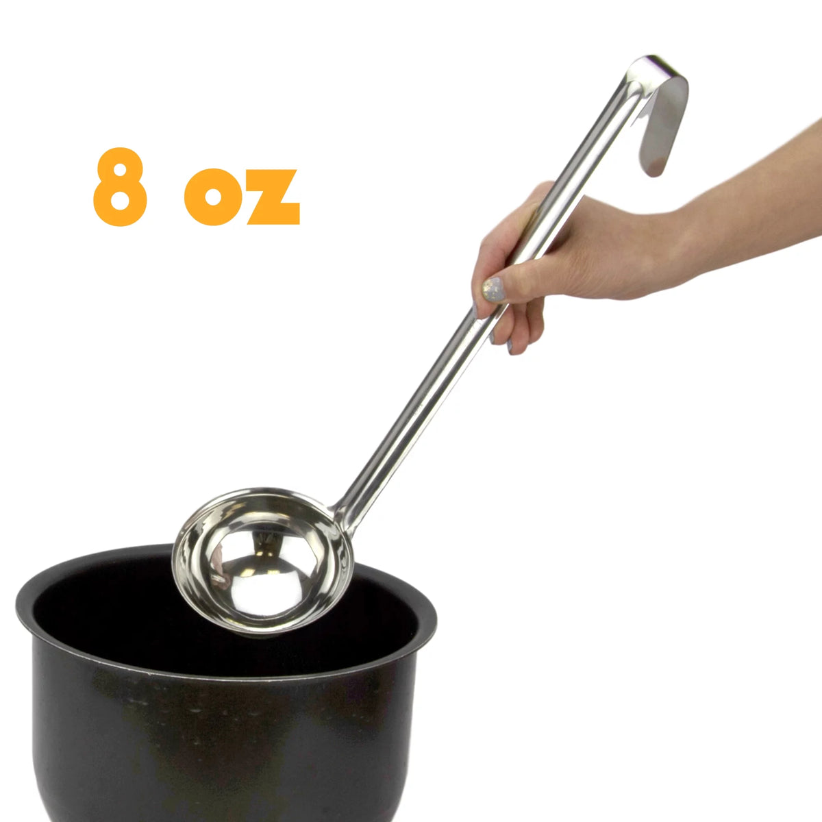 2 Pack 8 Oz Stainless Steel Soup Ladle Q78286