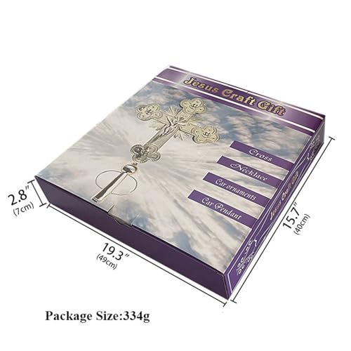 Large Zinc Alloy Electroplated Cross 29.5 Inches Q359059