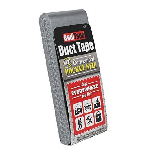 Compact Flat Fold Duct Tape, Pocket size, 10-Pack, Silver T9990
