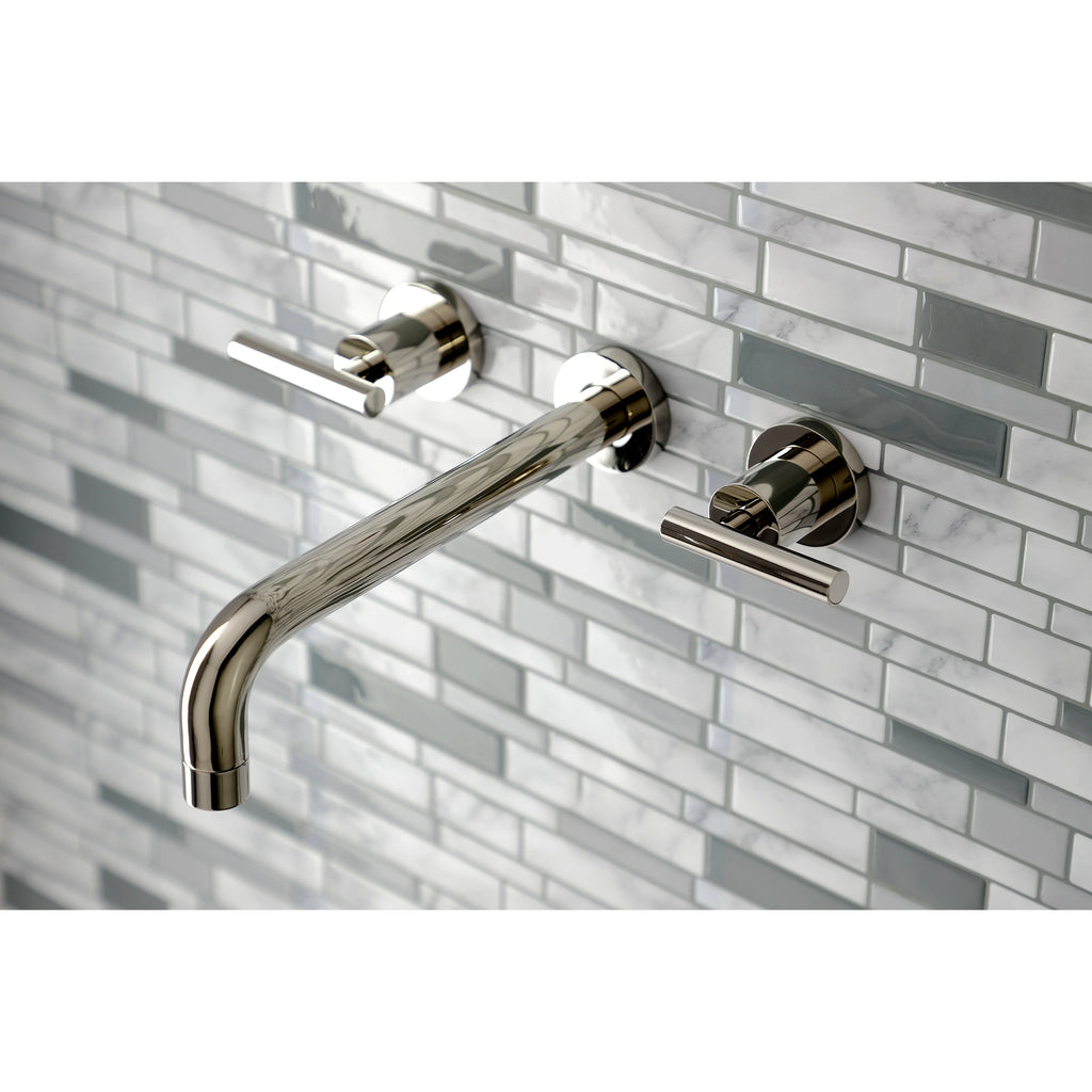 2-Handle Wall Mount Roman Tub Faucet Brushed Brass K178