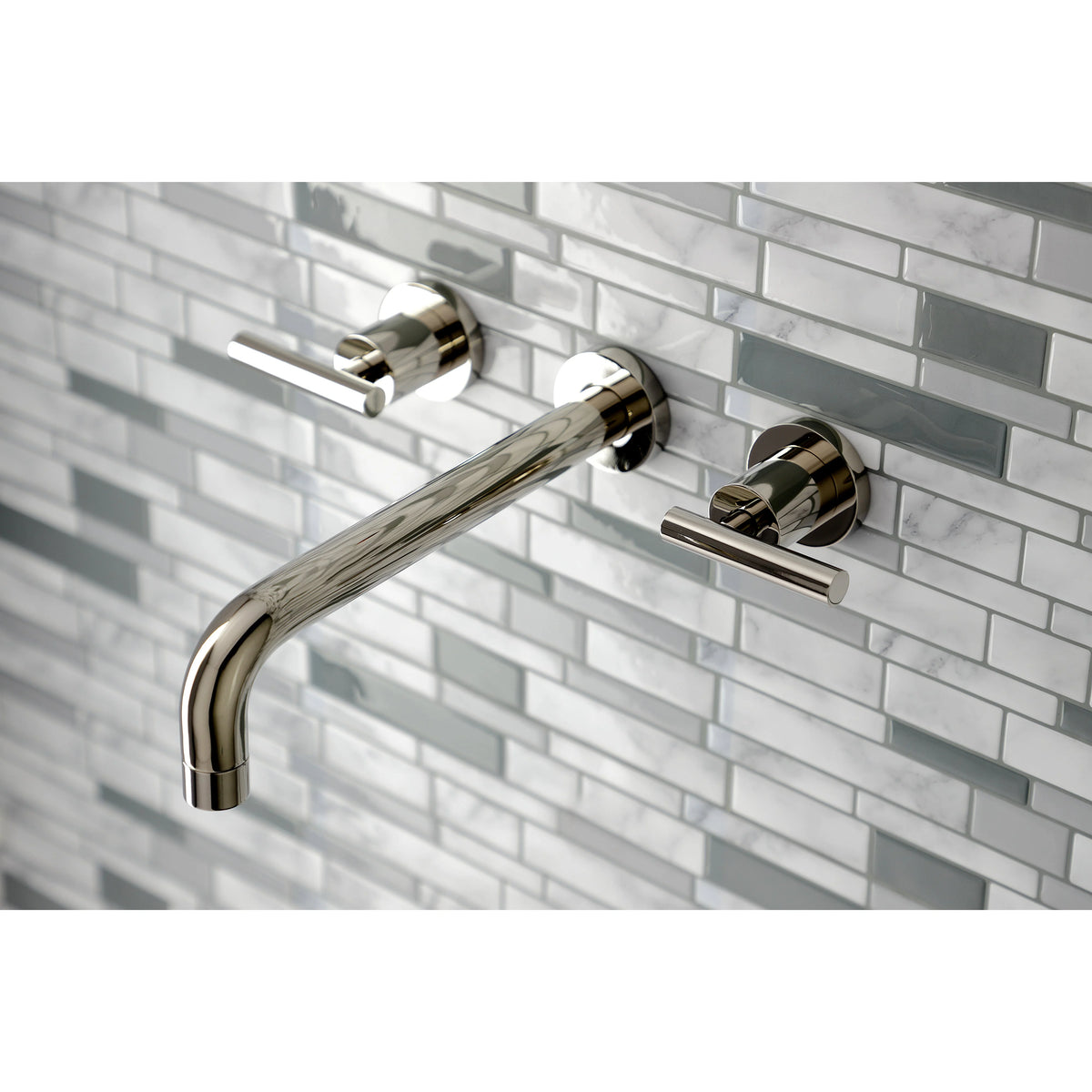 2-Handle Wall Mount Roman Tub Faucet Brushed Brass K178