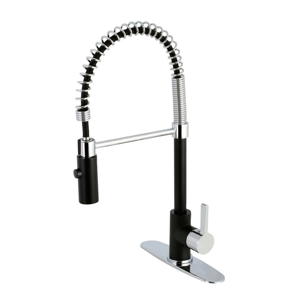 Polished Chrome Kitchen Faucet with Pull-Down Sprayer K401