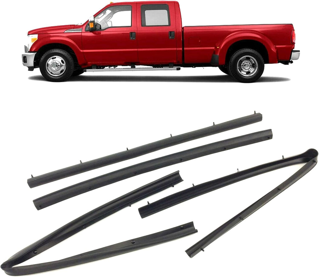 Set of 4 Front & Rear Door Window Trim Seal Rubber Weatherstrip Kit K620791
